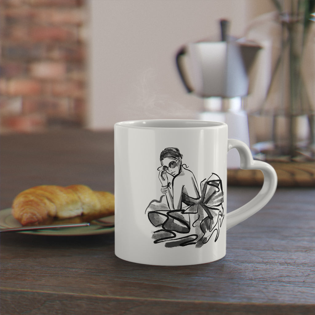 The Dreamer Heart-Shaped Mug