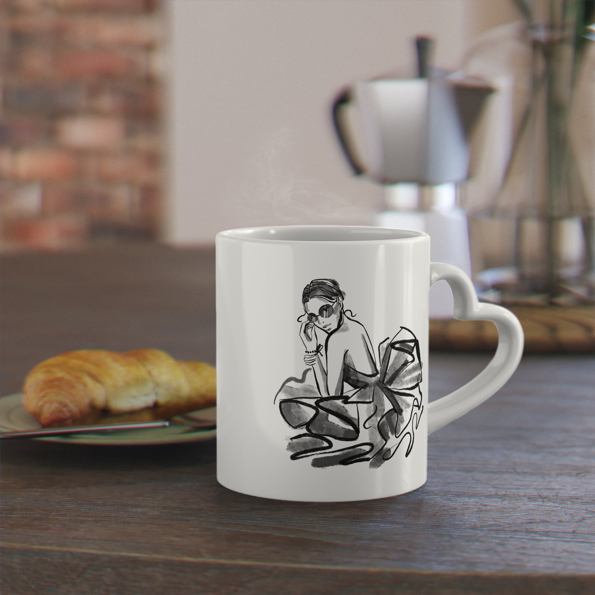 The Dreamer Heart-Shaped Mug