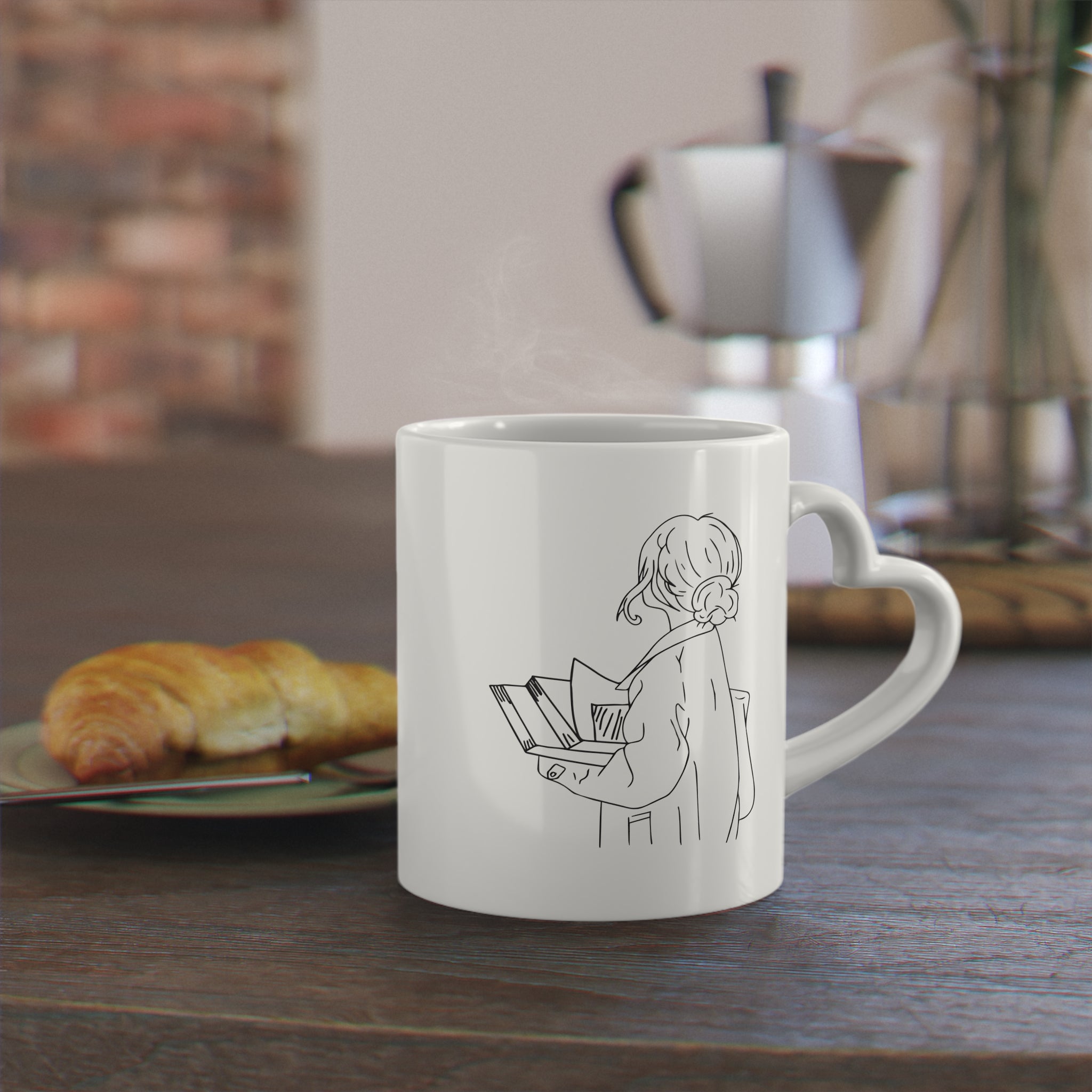 The Curator Heart-Shaped Mug